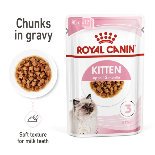 Kitten Chunks In Gravy 12X85g